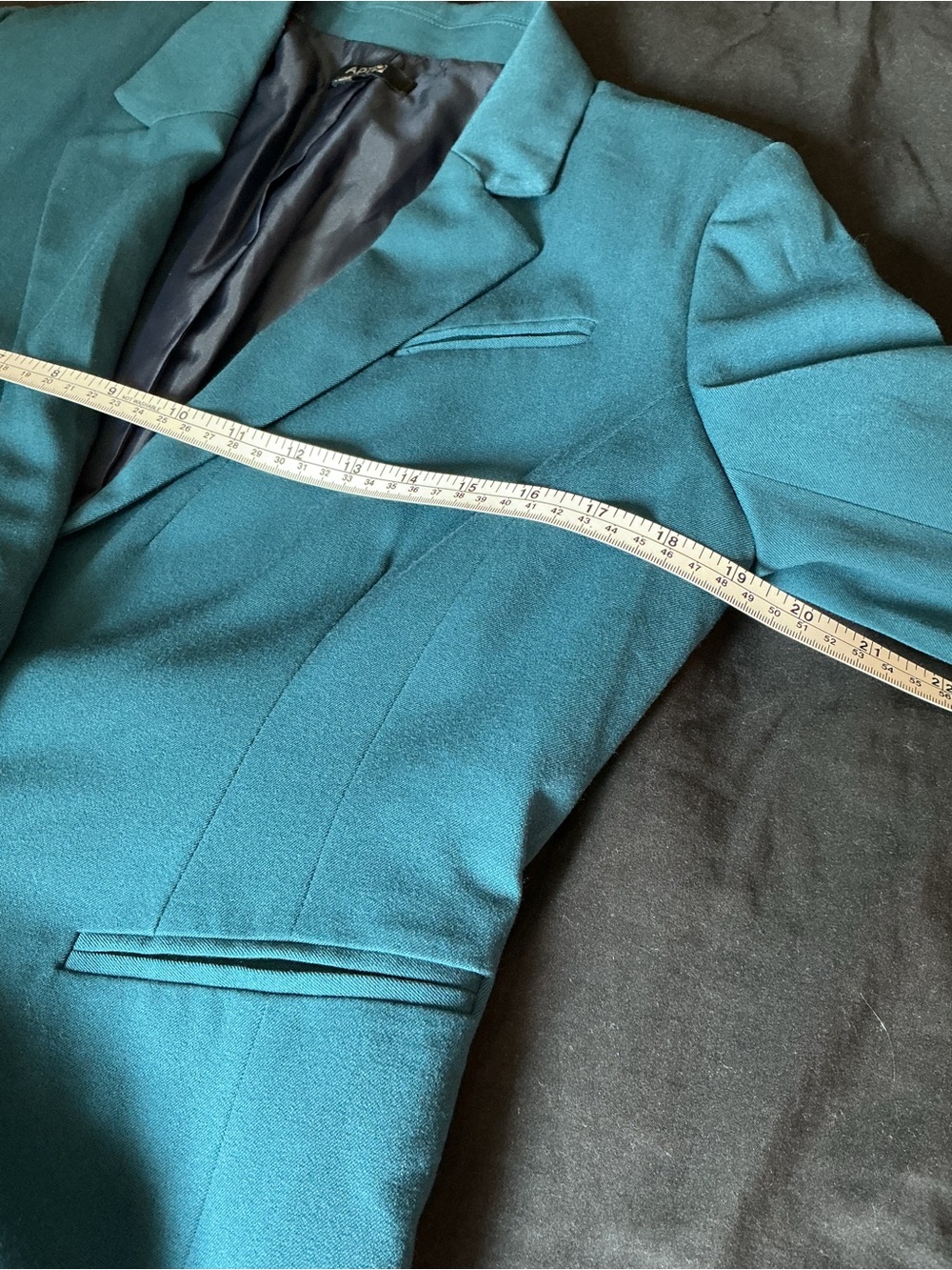 Apt. 9 Deep Teal Green Tailored Women's Blazer Size 12 - Picture 5 of 6